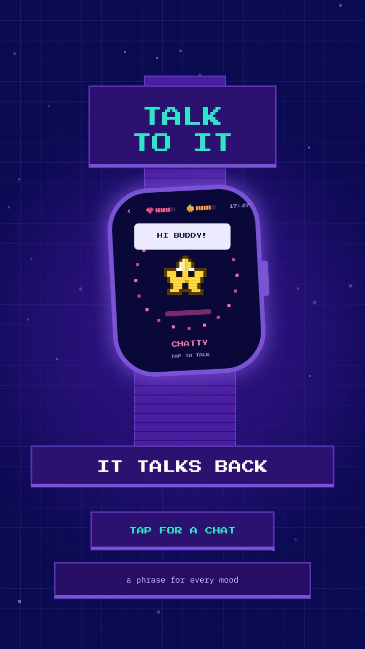 Promo scene three: talk to it, with Starry and a speech bubble